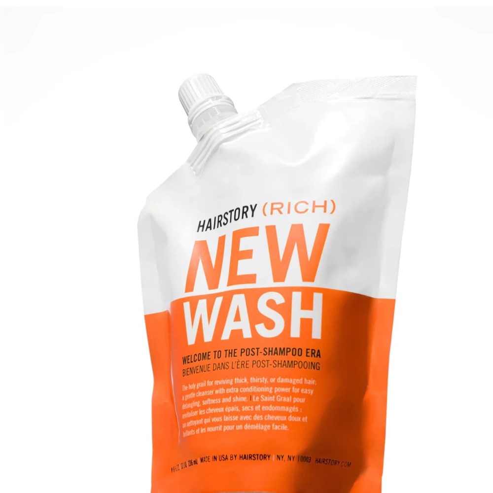 New 8 oz container of New Wash Rich by HairStory